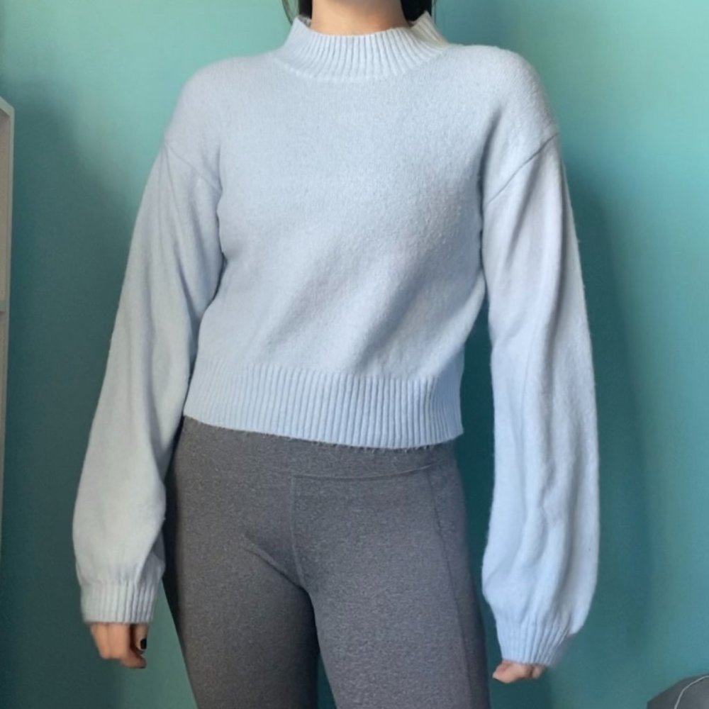 Baby Blue Balloon Sleeve Wild Fable Sweater